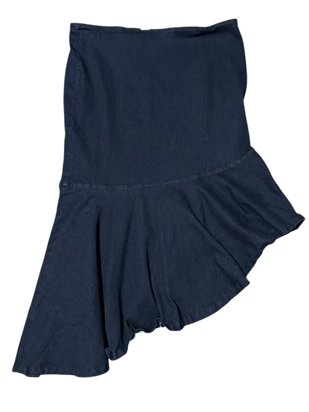 Fashion Nova Navy Asymmetrical Ruffle Skirt size 3X